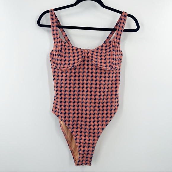 Free People Seea Ginger One-Piece Surf Suit in Avia size Large - Picture 3 of 8